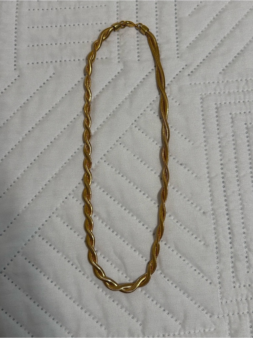 Anthropologie Gold Twisted Rope Necklace